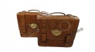 Fit For Royal Enfield Shotgun 650 Tan Brown Leather Pannier Bags with Mounting - SPAREZO